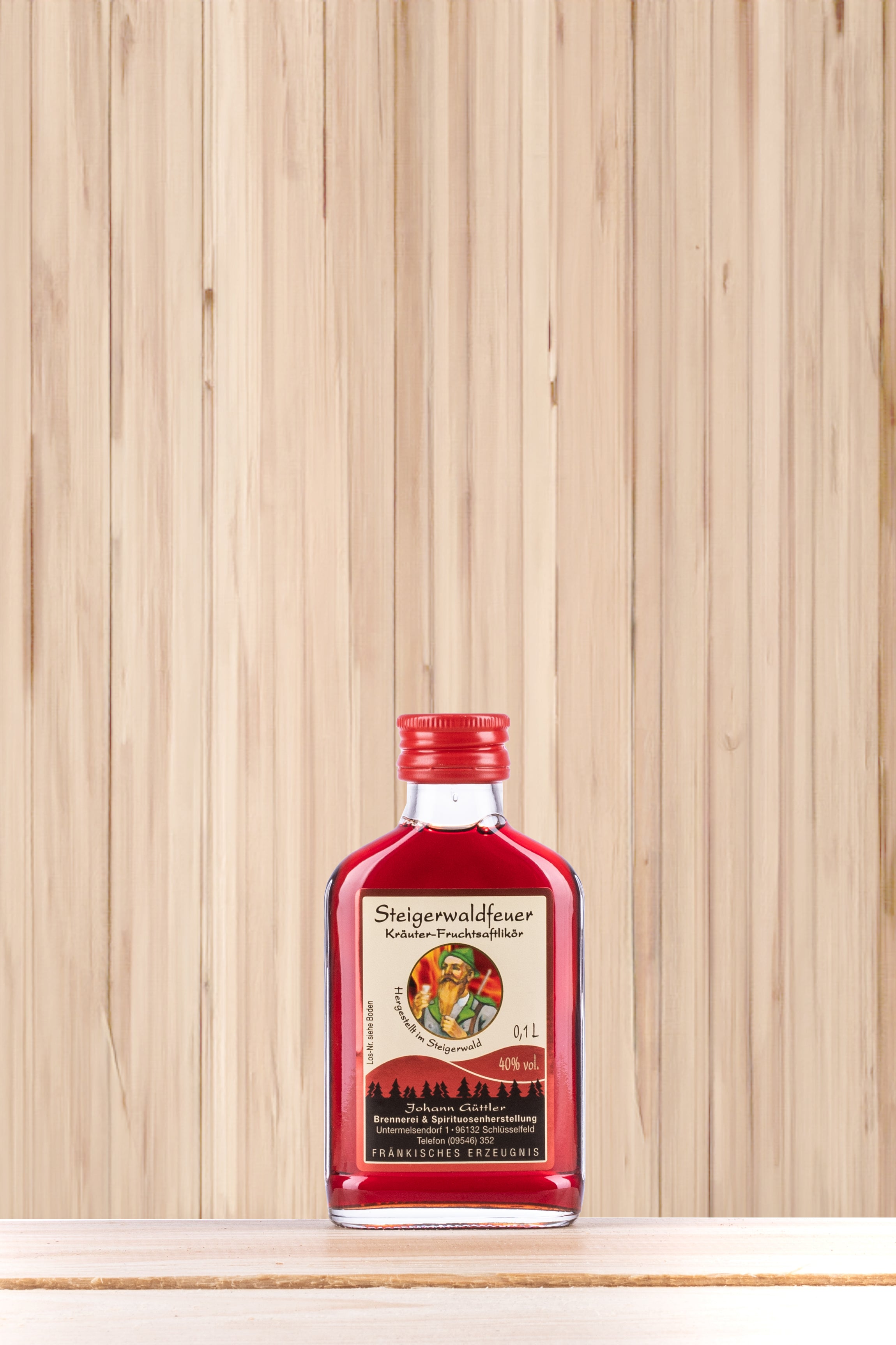 Steigerwaldfeuer Taschenflasche 0,1 L